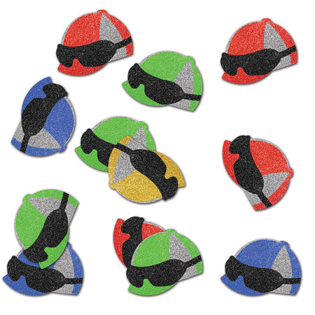 Horse Racing Jockey Helmet Deluxe Sparkle Confetti - 14g