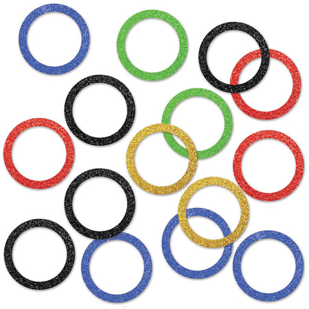Deluxe Sparkle Sports Rings Confetti - 14g