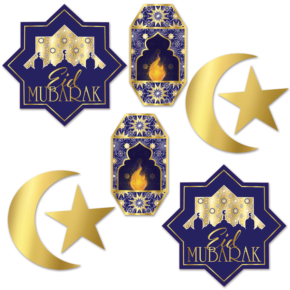 Foil Ramadan Card Cutouts - Pack of 8
