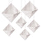 3-D Silver Foil Hanging Diamond Decorations - Pack of 6