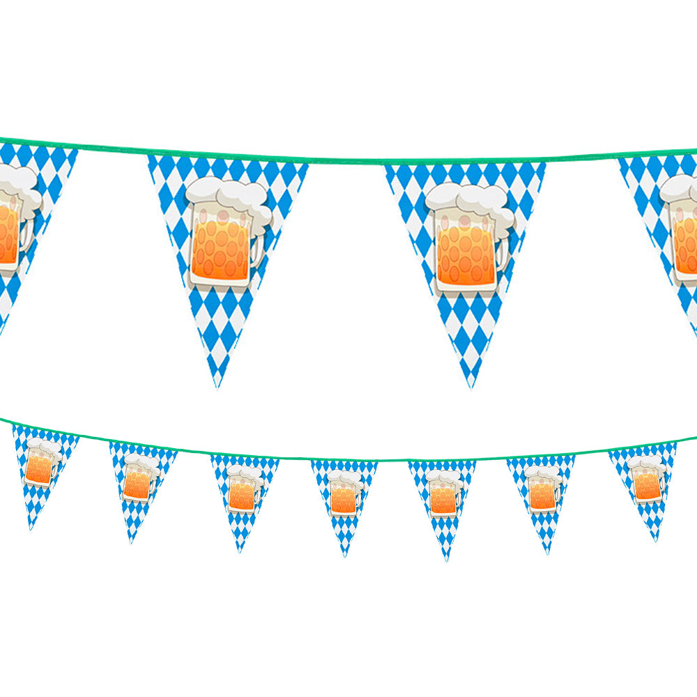 Oktoberfest Beer Plastic Bunting - 6m