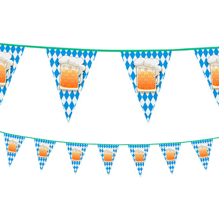 Oktoberfest Beer Plastic Bunting - 6m