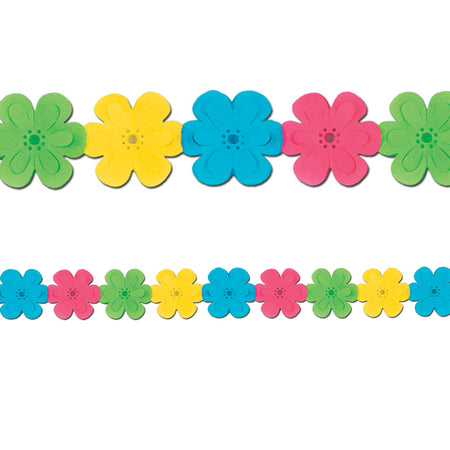 Multicolour Tissue Flower Garland - 3.65m