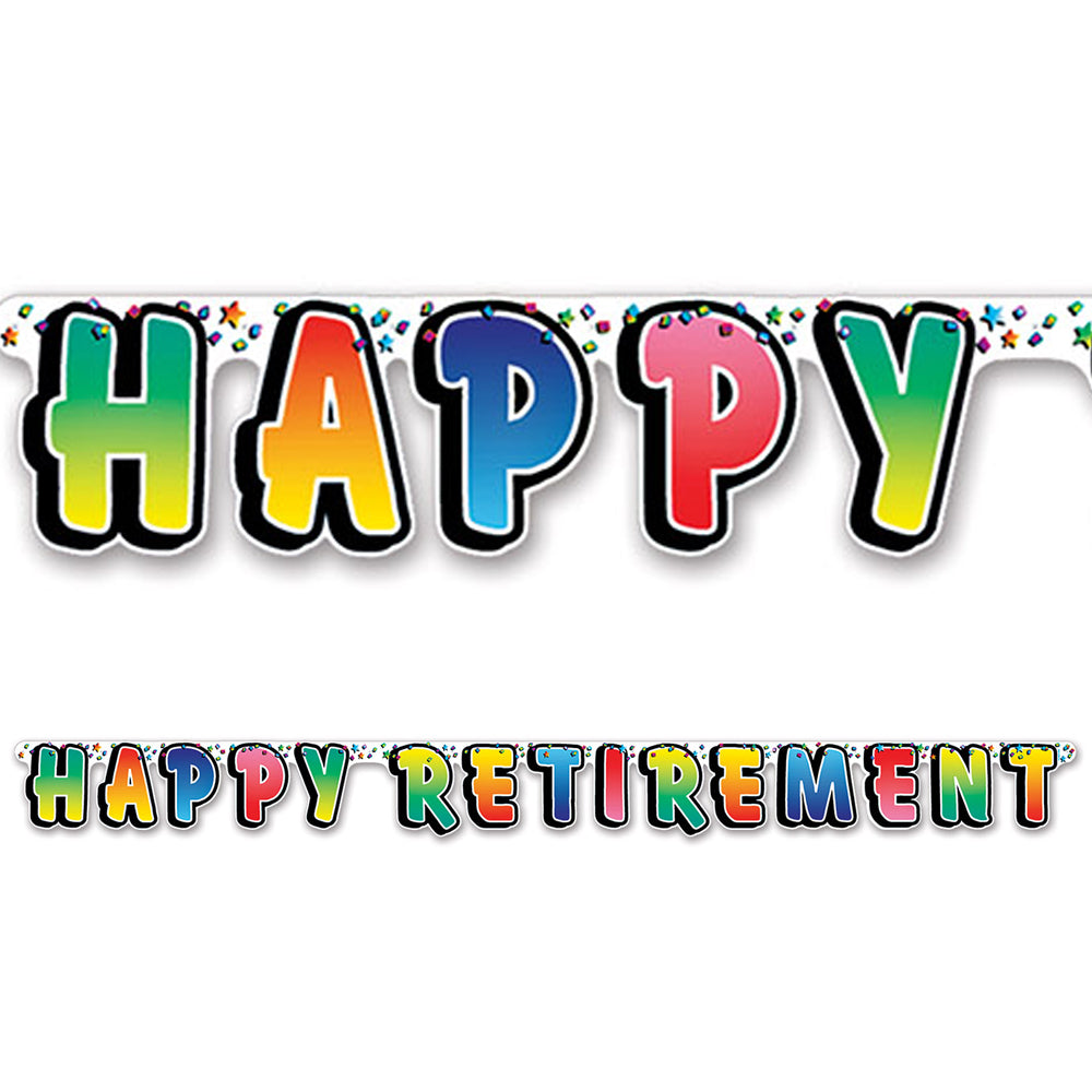 Happy Retirement Streamer - 5' x 5" (152cm)