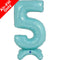 Pastel Blue Number 5 Standup Foil Balloon - 25