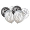 Birthday Glitz Black & Silver 60th Pearlised Latex Balloons - Pack of 6