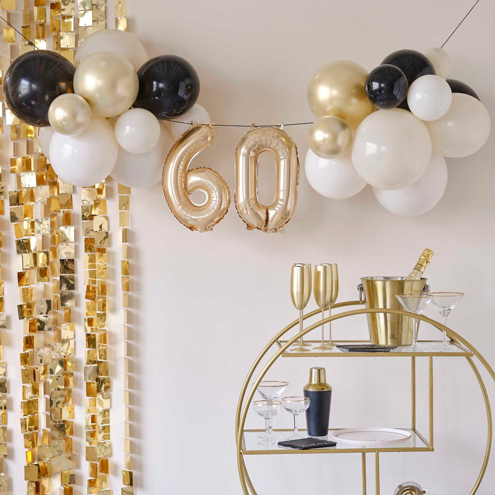60th Birthday Balloon Bunting Party Decoration