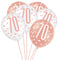 Birthday Glitz Rose Gold 70th Pearlised Latex Balloons - 12