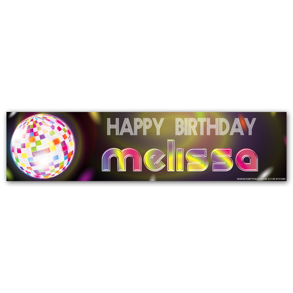 70's Retro Personalised Banner Party Decoration - 1.2m