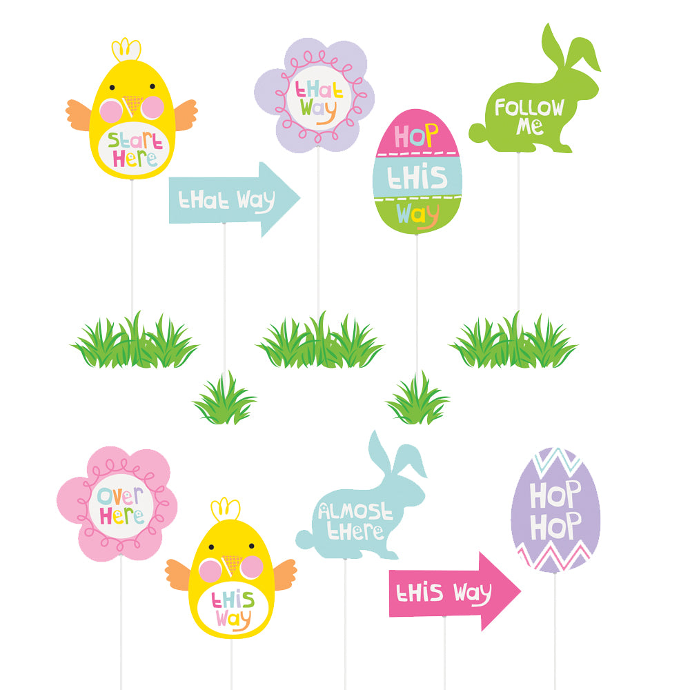 Easter Egg Hunt Clue Signs - Pack of 10