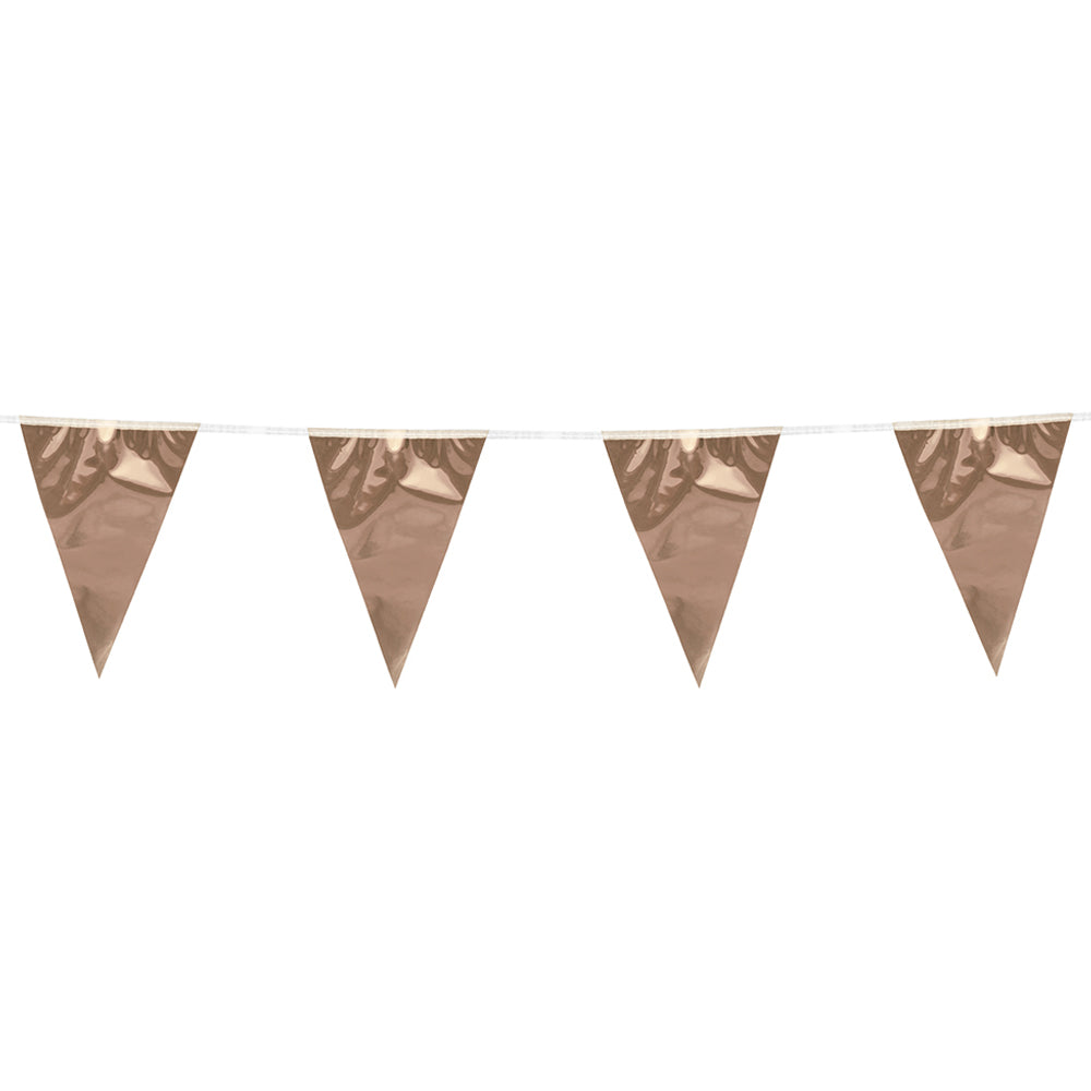 Rose Gold Mini Foil Bunting - 3m