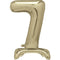 Gold Number 7 Standing Foil Balloon - No Helium Required! - 30