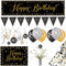 Gold Celebration 80th Birthday Decoration Pack