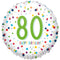 80th Birthday Confetti Foil Balloon - 18