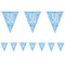 Birthday Glitz Blue 50th Flag Bunting - 2.7m