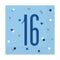 Birthday Glitz Blue 16th Paper Napkins - 33cm - Pack of 16