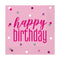 Birthday Glitz Pink 'Happy Birthday' Luncheon Napkins - 3-Ply - Pack of 16