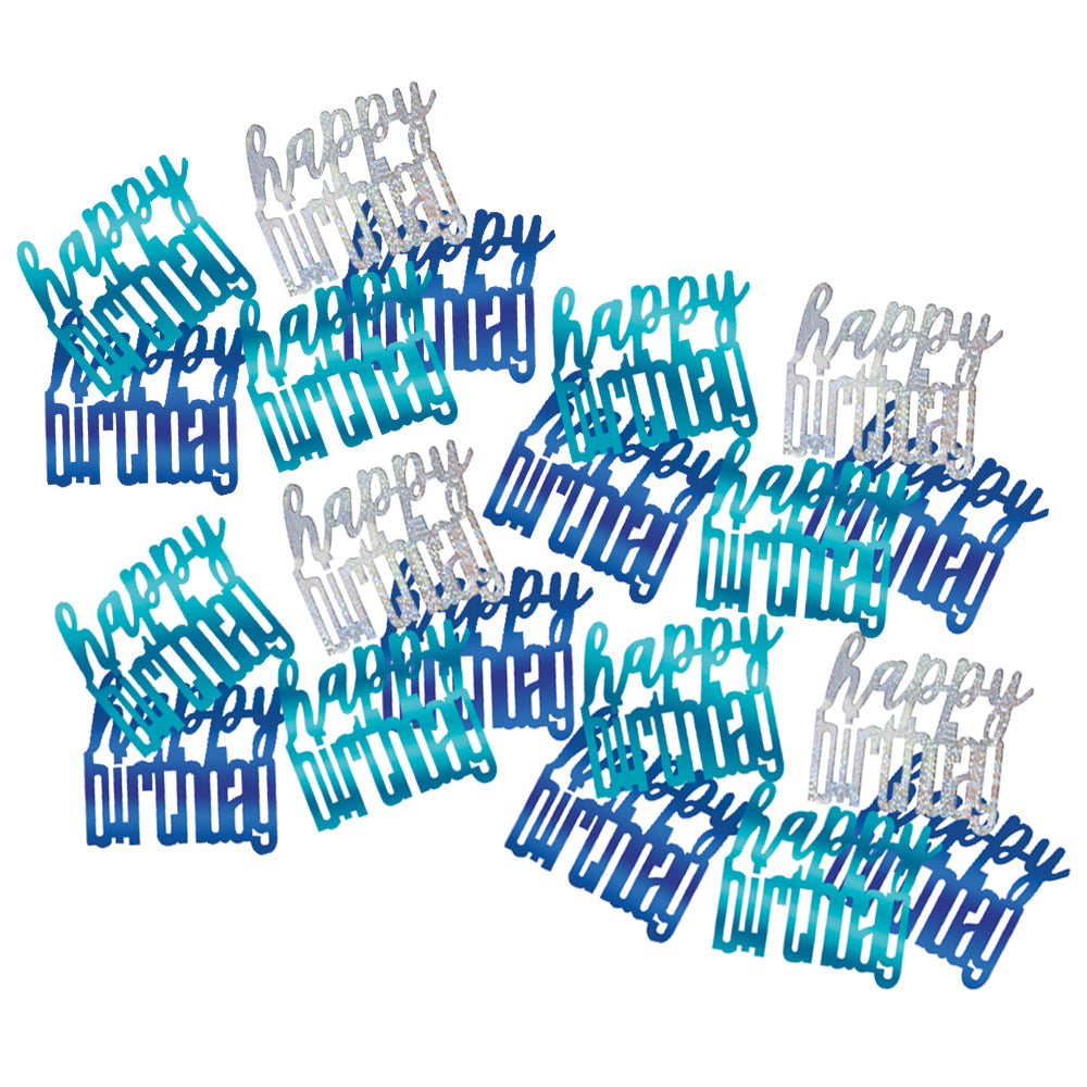 Birthday Glitz Blue Happy Birthday Confetti - 14g