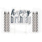 Birthday Glitz Black & Silver Happy Birthday Candle Set