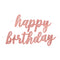 Birthday Glitz Rose Gold Happy Birthday Script Letter Banner - 2.7m