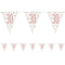 Birthday Glitz Rose Gold 30th Flag Bunting - 2.7m