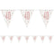 Birthday Glitz Rose Gold 40th Flag Bunting - 2.7m