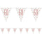 Birthday Glitz Rose Gold 60th Flag Bunting - 2.7m