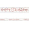 Birthday Glitz Rose Gold Happy 13th Birthday Prismatic Banner - 2.7m