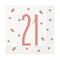 Birthday Glitz Rose Gold 21st Luncheon Napkins - Pack of 16