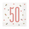 Birthday Glitz Rose Gold 50th Luncheon Napkins - Pack of 16