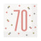 Birthday Glitz Rose Gold 70th Luncheon Napkins - Pack of 16