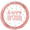 Birthday Glitz Rose Gold Happy Birthday Prismatic Foil Balloon - 18