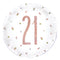 Birthday Glitz Rose Gold '21' Prismatic Foil Balloon