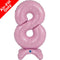Pastel Pink Number 8 Standup Foil Balloon - 25