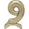 Gold Number 9 Standing Foil Balloon - No Helium Required - 30