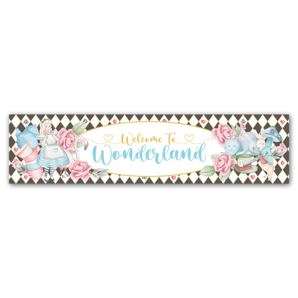 Alice in Wonderland Banner Party Decoration - 1.2m