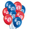 VE Day Latex Balloons - Red & Blue - Pack of 10