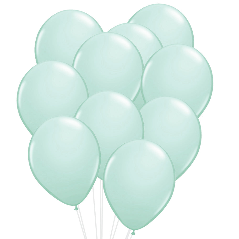 Pastel Mint Green Latex Balloons - 12" - Pack of 10