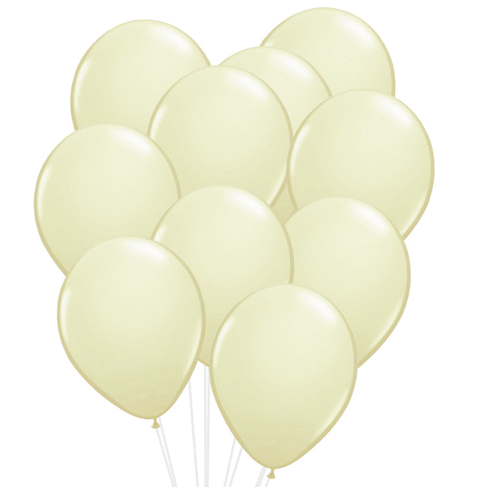 Pastel Ivory Latex Balloons - 12" - Pack of 10