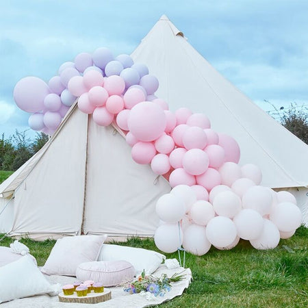 Luxe Pastel Pink and Purple Balloon Arch Kit - 8m