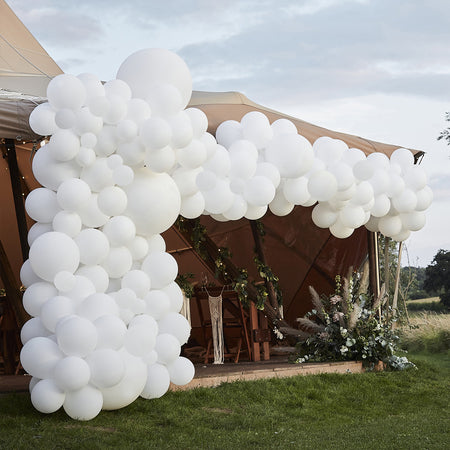 Luxe White Balloon Arch - 5m