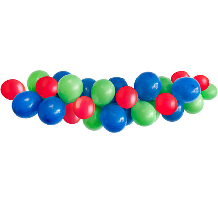 Red, Green & Blue Balloon Arch DIY Kit - 2.5m