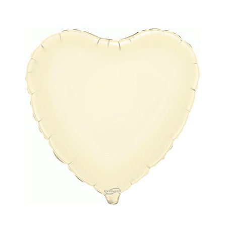 Ivory Heart Shaped Foil Balloon 18