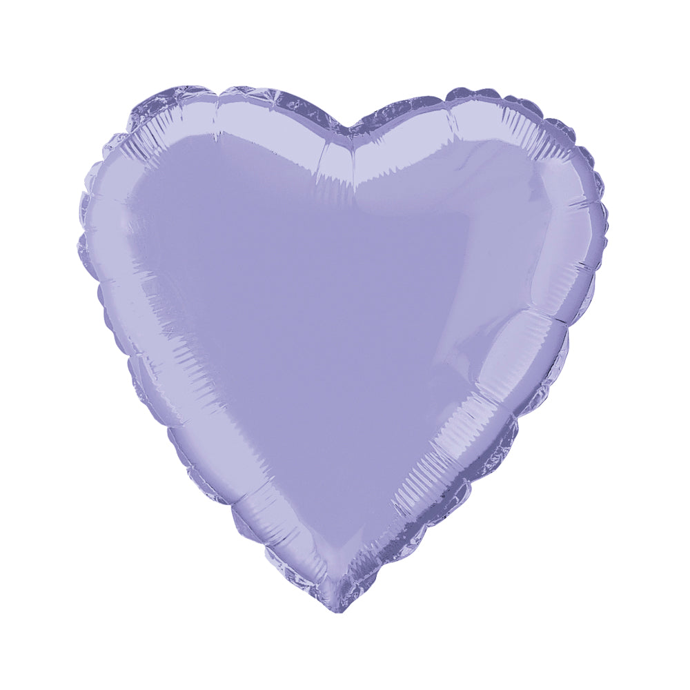 Lavender Heart Shaped Foil Balloon 18"