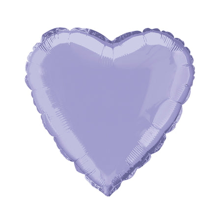 Lavender Heart Shaped Foil Balloon 18