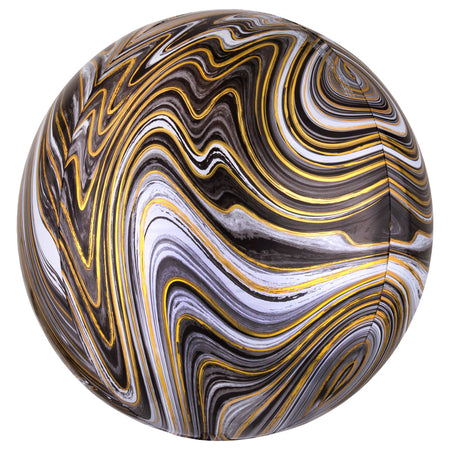 Black Marblez Orbz Foil Balloon - 38cm