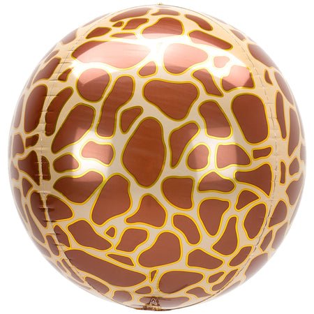 Animalz Giraffe Print Orbz Foil Balloon - 38cm