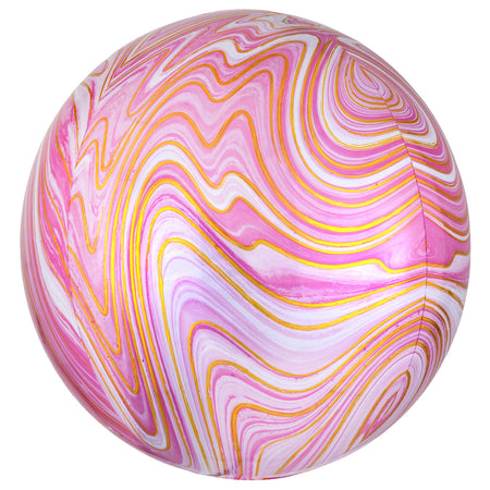 Pink Marblez Orbz Foil Balloon - 38cm
