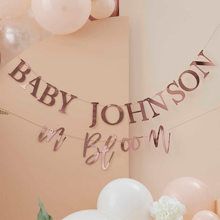 Rose Gold Customisable Baby Shower Bunting