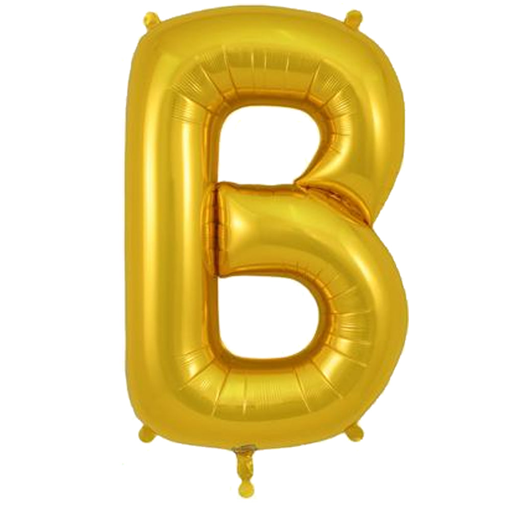 Gold Letter B Foil Balloon - 34"